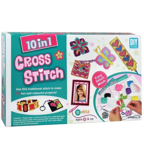 Ekta 10 in 1 Cross Stitch Kit - Multi Colour